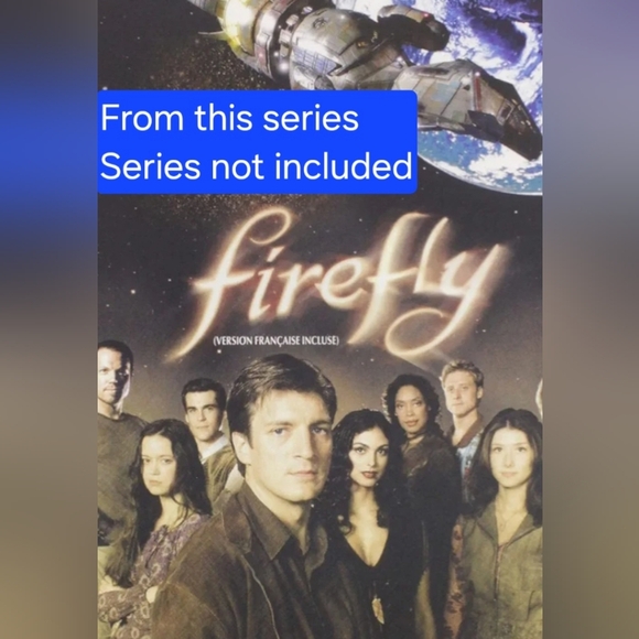 Firefly Nostalgia Shiny Purple Vneck Tshirt Large NWOT #057 - Picture 2 of 5